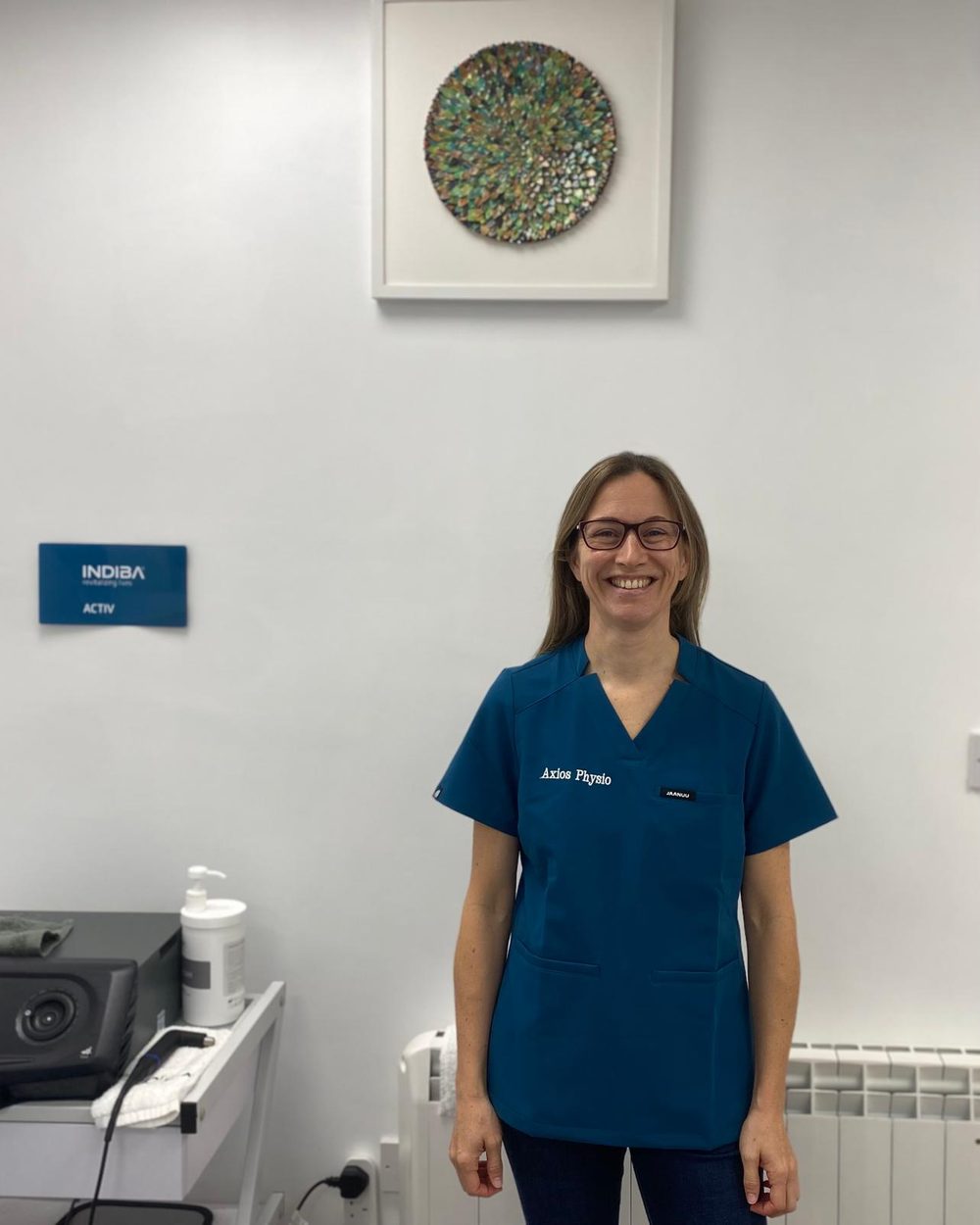 Elena Terrón, Chartered Physiotherapist and founder of Axios Physio, in her clinic in Swords, Dublin